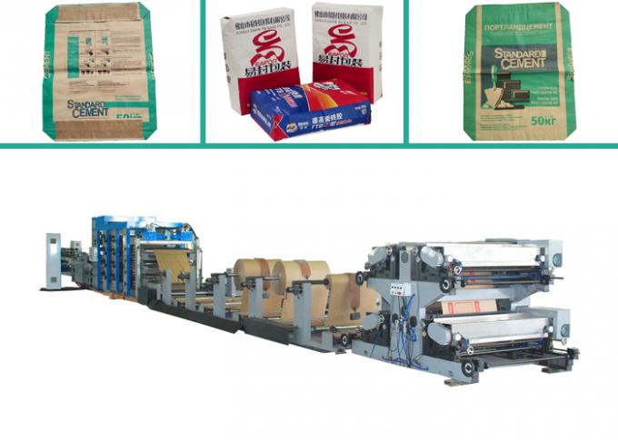 4 máquinas/bolsas de papel autos de la fabricación de la bolsa de papel del cemento de la impresión en color que hacen la línea