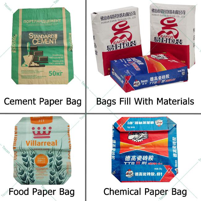 Bolsas de papel de cerámica de la calidad de la altura de Tecon/bolsas de papel de Kraft que hacen máquina el lacre inferior automático